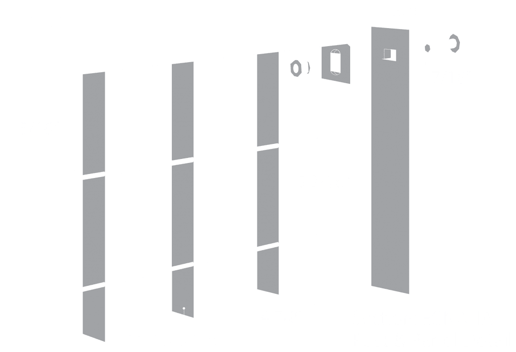 EGNATIA post & panel elevation