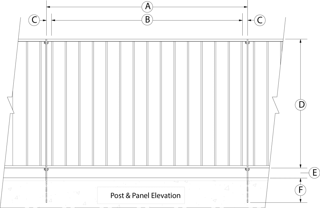 post & panel elevation