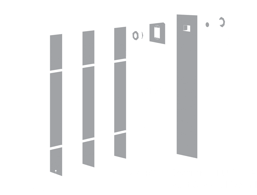 PEUCEZIA post & panel elevation